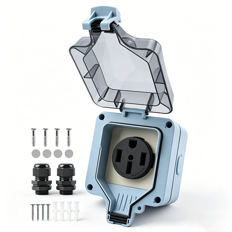 Outdoor Power Box Cover - Водонепроницаемая уличная розетка IP66 50А 125В/250В