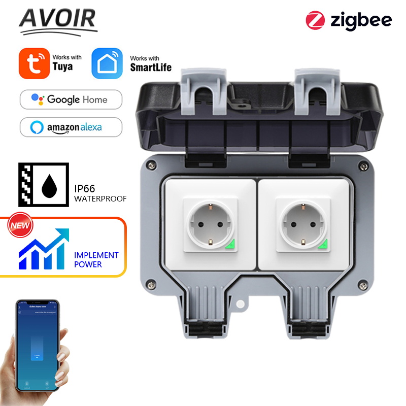 Outdoor Power Meter - Электрические розетки Zigbee IP66, водонепроницаемая уличная