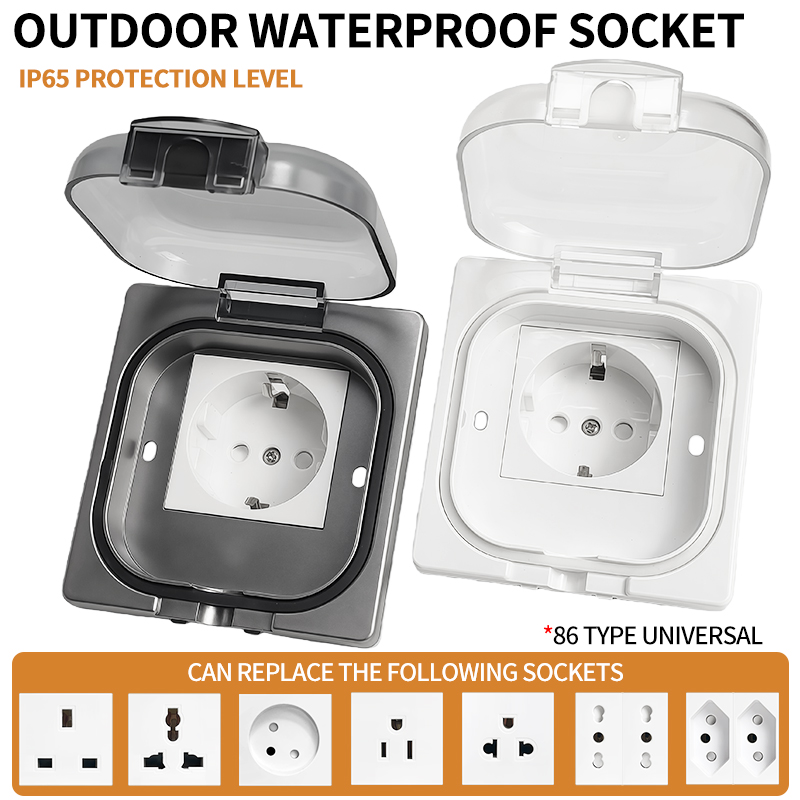 Outdoor Power Distribution Box - Водонепроницаемая уличная розетка IP65, настенная панель