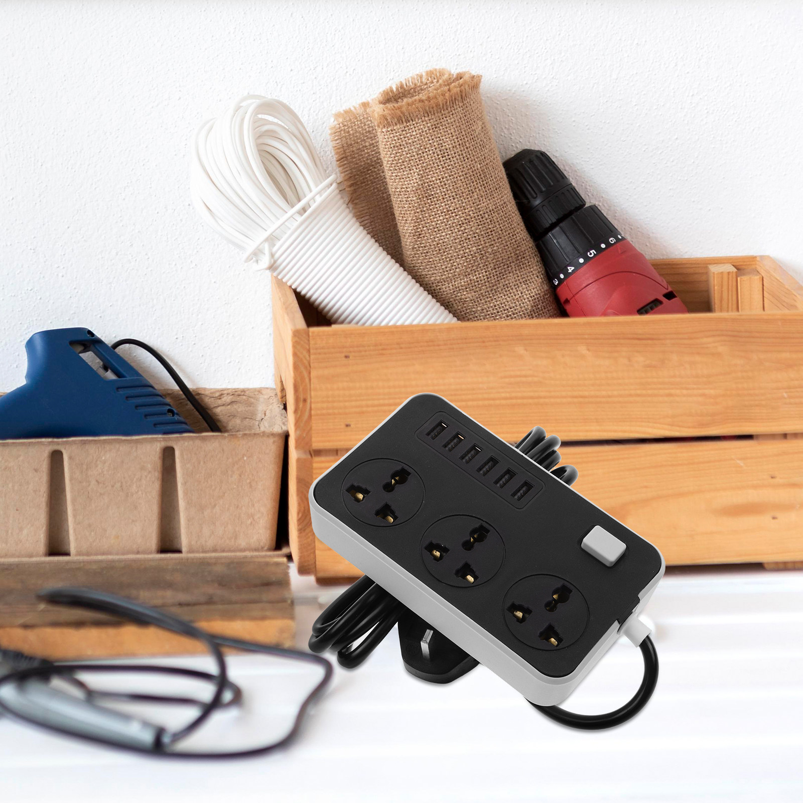 Outdoor Use Power Strip - Портативная удлинительная розетка с USB-портами для