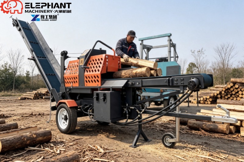 Log Splitter Electric - Портативный гидравлический дровокол на 10 тонн