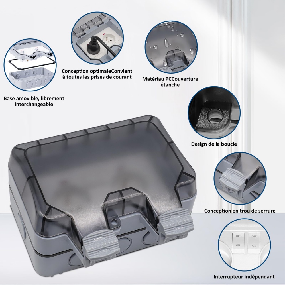 EIOMR France IP66 Всепогодная  – обзор и цена Outdoor Power Box Cover